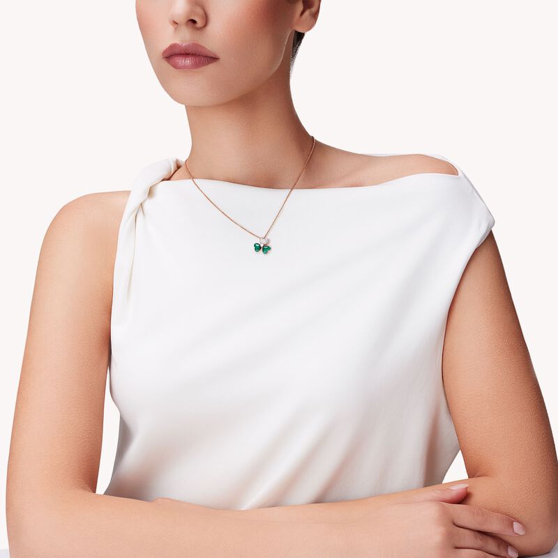 Flower of Eternity Malachite Pendant