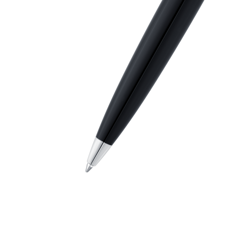 Grande Ellipse Black Lacquer & Diamond Ballpoint Pen