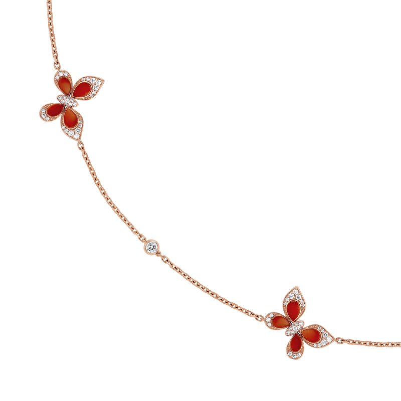 Wings of Wonder Red Agate Sautoir