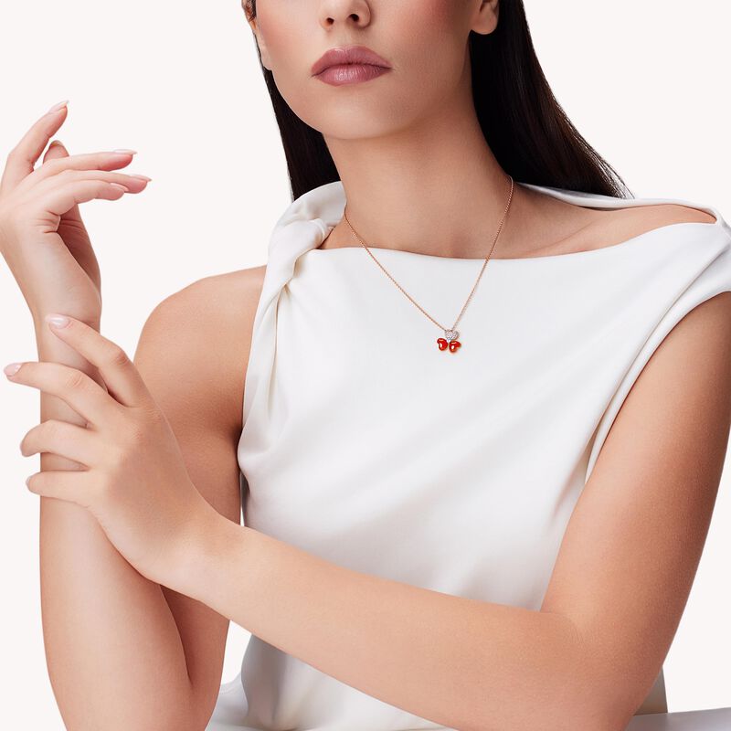 Flower of Eternity Red Agate Pendant