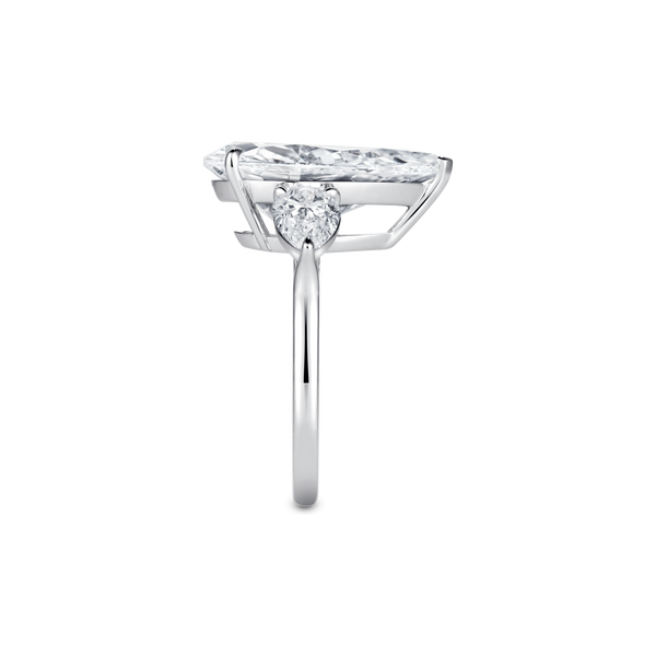 Three-Stone Internally Flawless Diamond Engagement Ring