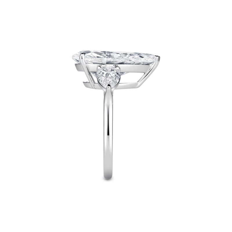 Three-Stone Internally Flawless Diamond Engagement Ring