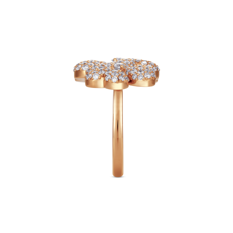 Flower of Eternity Rose Gold Double Ring