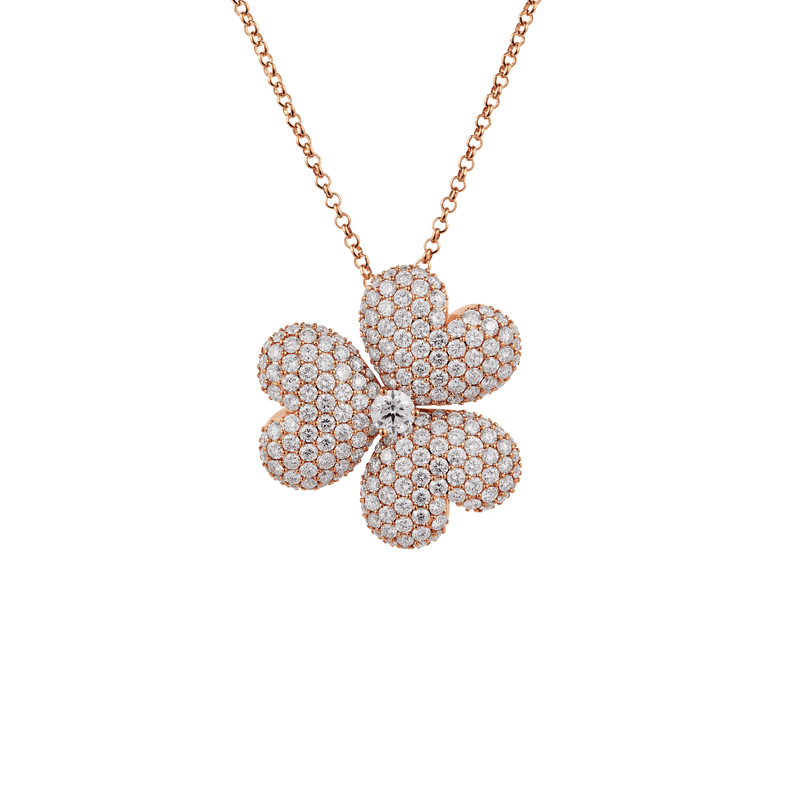 Flower of Eternity Rose Gold Large Pendant